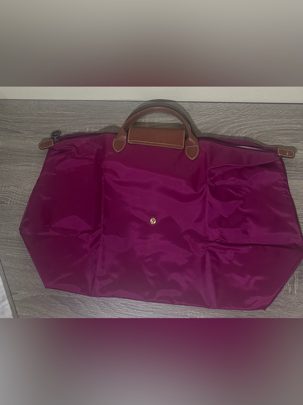 Longchamp le Pliage Burgundy - Nylon Fold-Out Bag, Travel, Large NWOT - Picture 3 of 7
